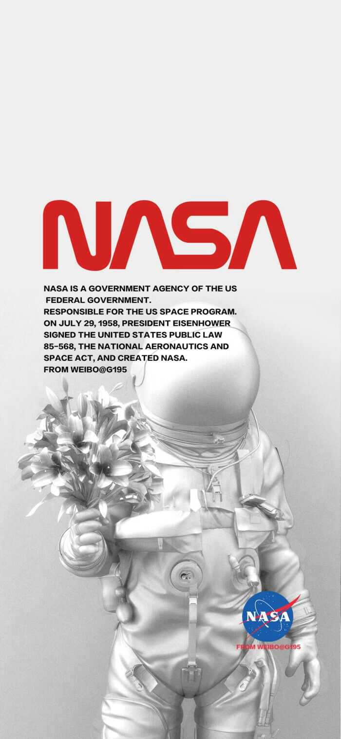 一组非常好看的NASA太空宇航员手机壁纸打包分享
