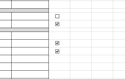 Excel中利用复选框插入可以点击自动打勾的对号框